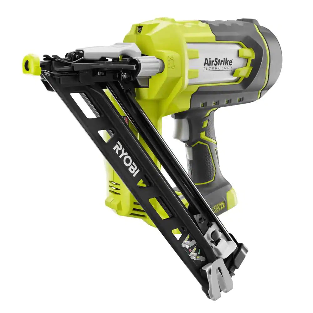 ONE+ 18V Lithium-Ion Cordless Airstrike 15-Gauge Angled Finish Nailer (Tool Only) with Sample Nails