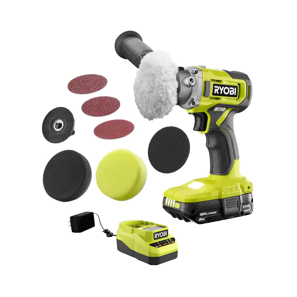 ONE+ 18V Cordless 3 In. Variable Speed Detail Polisher/Sander Kit with (1) 2.0 Ah Battery and Charger